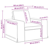 vidaXL Sofa 2 pcs Light grey 182 x 80 x 82 cm Fabric