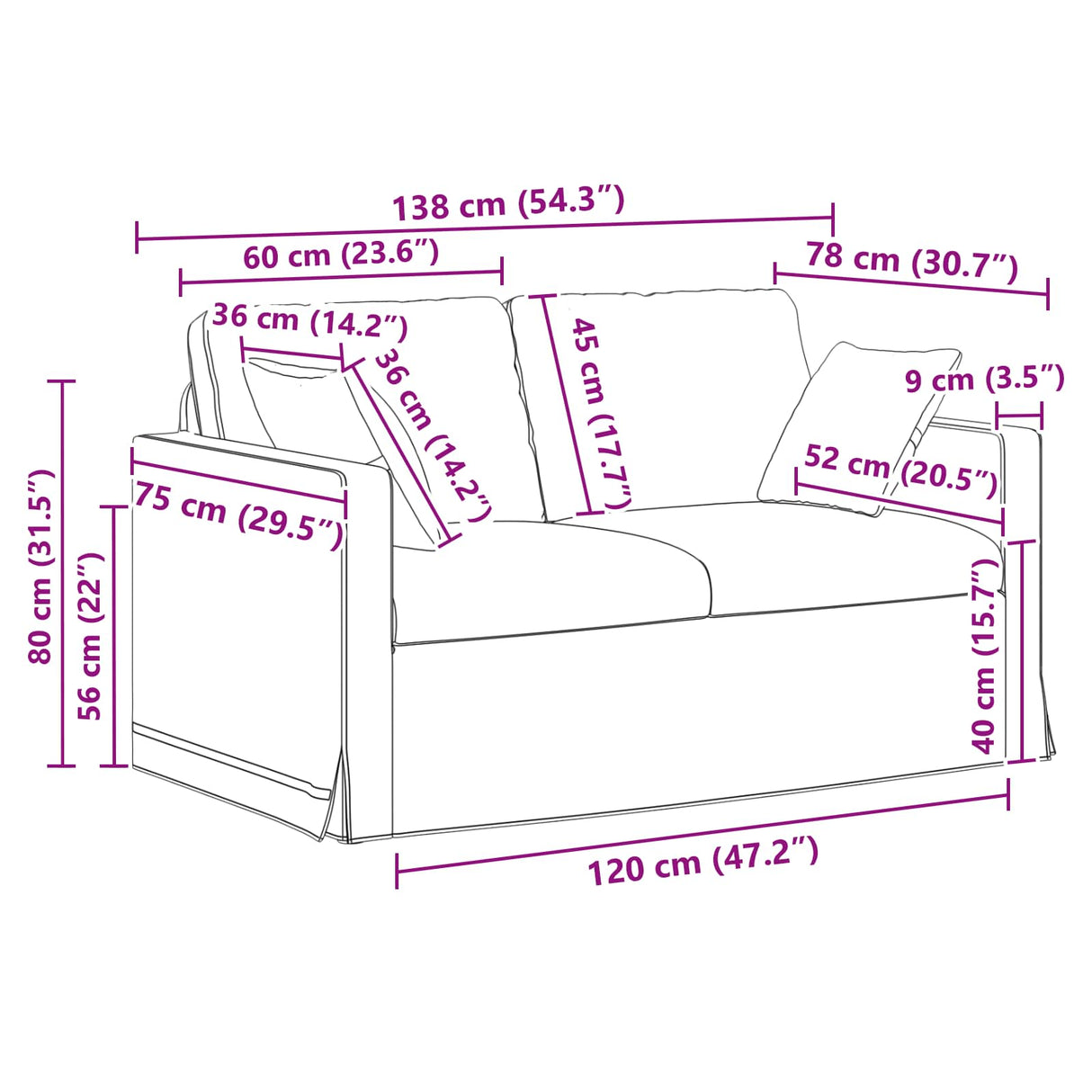 vidaXL Bankstel 2 pcs Lichtgrijs 138 x 78 x 80 cm Fluweel