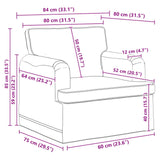 vidaXL Bank 2 pcs Lichtgrijs 144 x 80 x 85 cm Stof