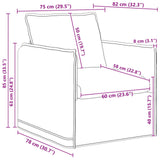 vidaXL Bank 2 pcs Lichtgrijs 136 x 82 x 85 cm Stof