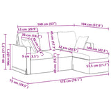 vidaXL Bank Lichtgrijs 198 x 134 x 80 cm Fluweel