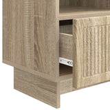 vidaXL TV Kast met lade Zwart 102 x 34,5 x 50 cm Bewerkt hout