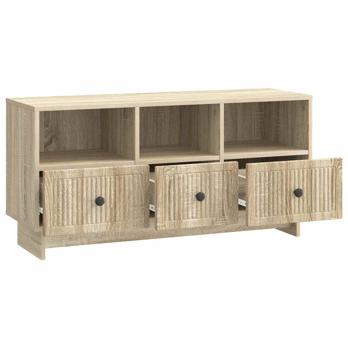 vidaXL TV Kast met lade Zwart 102 x 34,5 x 50 cm Bewerkt hout