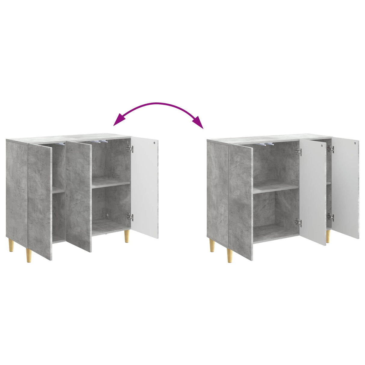 vidaXL Dressoir Sonoma Eiken 89 x 34,5 x 80 cm Bewerkt hout