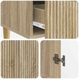vidaXL Dressoir met lade Zwart 66 x 34,5 x 95 cm Bewerkt hout