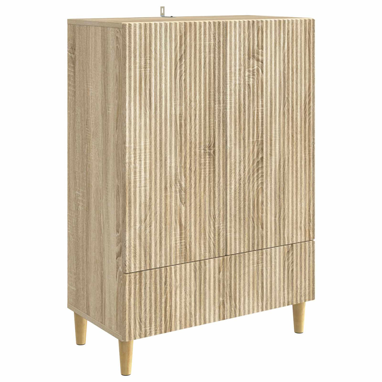 vidaXL Dressoir met lade Zwart 66 x 34,5 x 95 cm Bewerkt hout