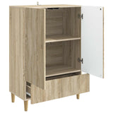vidaXL Dressoir met lade Zwart 66 x 34,5 x 95 cm Bewerkt hout