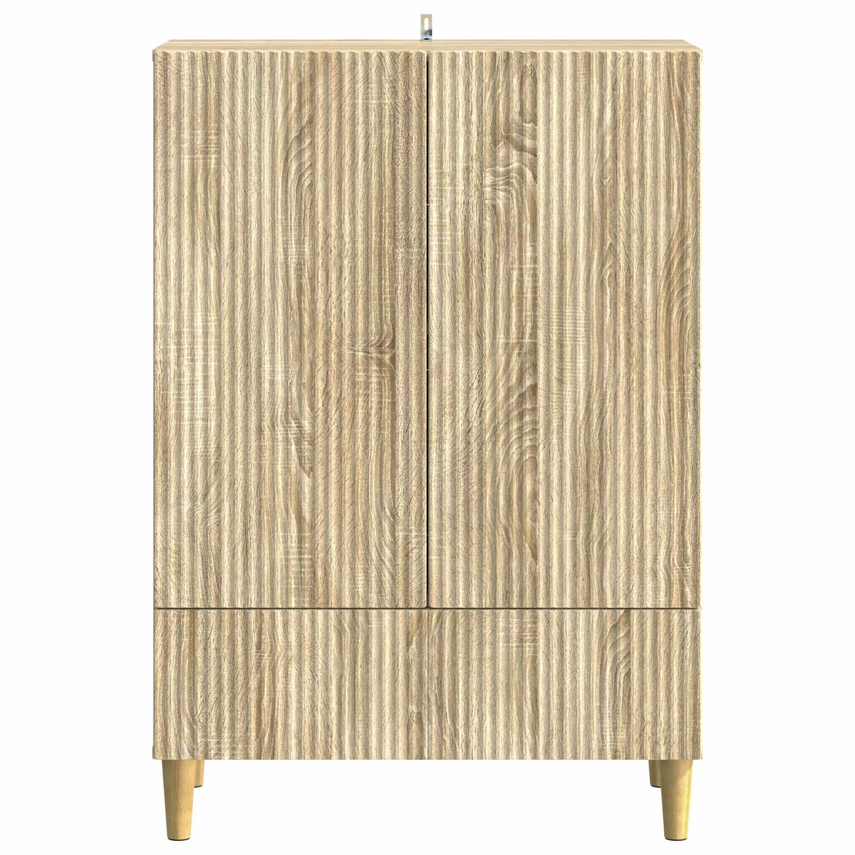vidaXL Dressoir met lade Zwart 66 x 34,5 x 95 cm Bewerkt hout