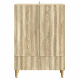 vidaXL Dressoir met lade Zwart 66 x 34,5 x 95 cm Bewerkt hout