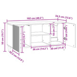 vidaXL TV Cabinet Sonoma Oak 102 x 34.5 x 50 cm Engineered Wood
