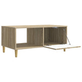 vidaXL Salontafel Zwart 90 x 50 x 40 cm Bewerkt hout