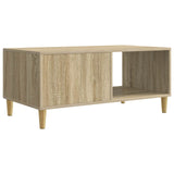 vidaXL Salontafel Zwart 90 x 50 x 40 cm Bewerkt hout