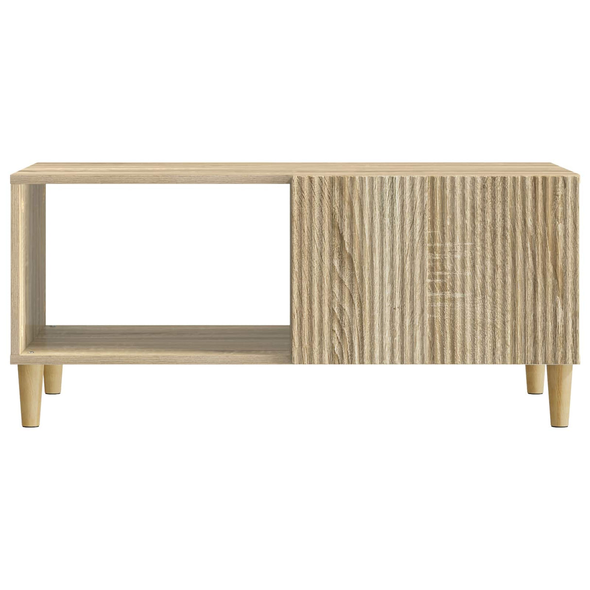 vidaXL Salontafel Zwart 90 x 50 x 40 cm Bewerkt hout