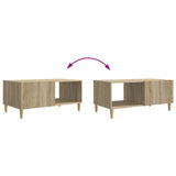 vidaXL Salontafel Zwart 90 x 50 x 40 cm Bewerkt hout