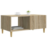 vidaXL Salontafel Zwart 90 x 50 x 40 cm Bewerkt hout
