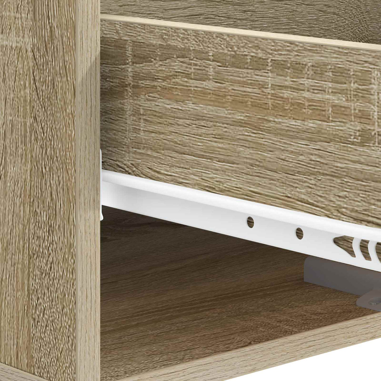 vidaXL Salontafel met lade Zwart 49 x 50 x 40 cm Bewerkt hout
