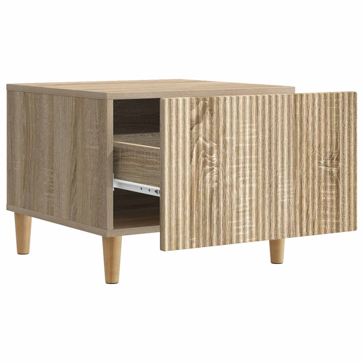 vidaXL Salontafel met lade Zwart 49 x 50 x 40 cm Bewerkt hout