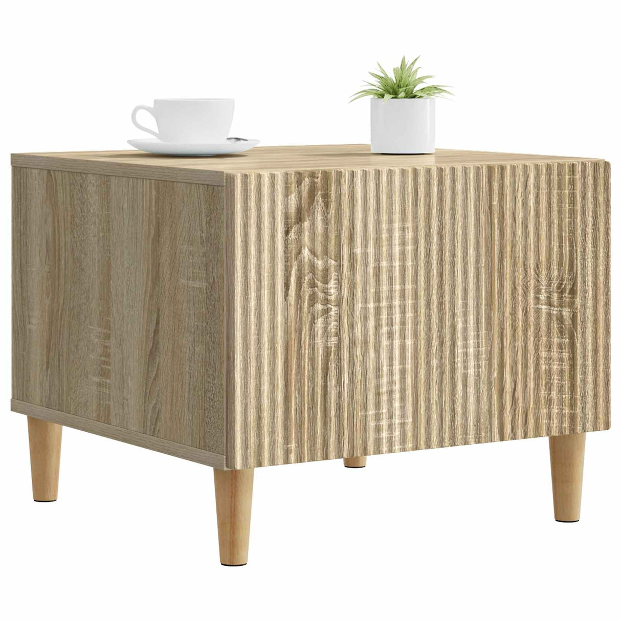 vidaXL Salontafel met lade Zwart 49 x 50 x 40 cm Bewerkt hout