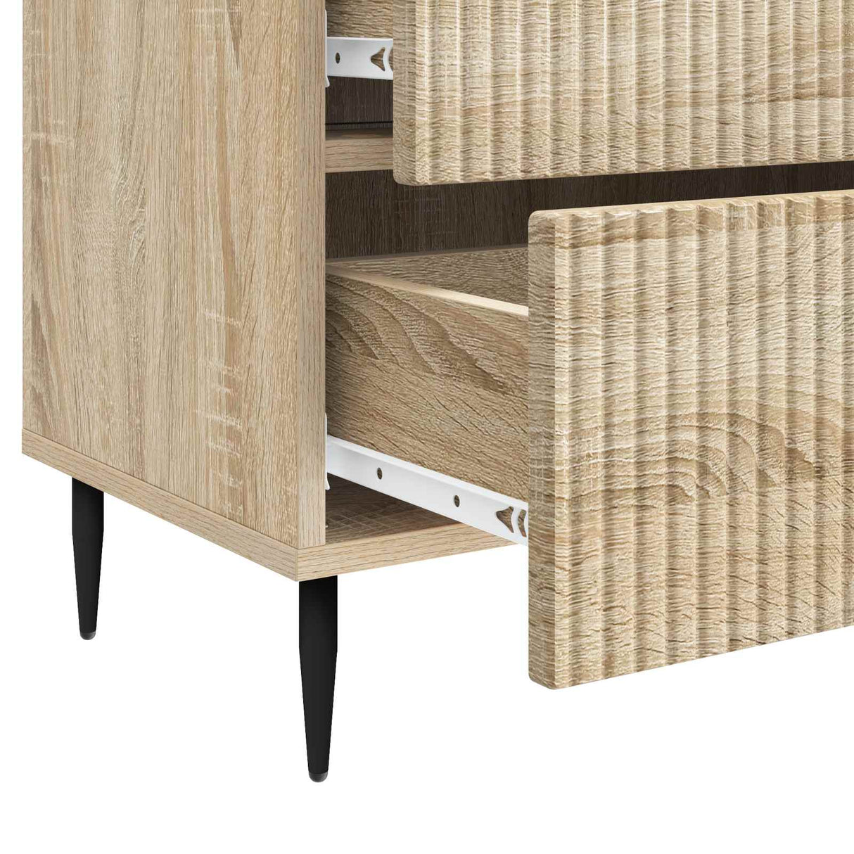 vidaXL Nachtkastje met lade Zwart 62 x 34,5 x 47,5 cm Bewerkt hout