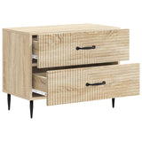 vidaXL Nachtkastje met lade Zwart 62 x 34,5 x 47,5 cm Bewerkt hout
