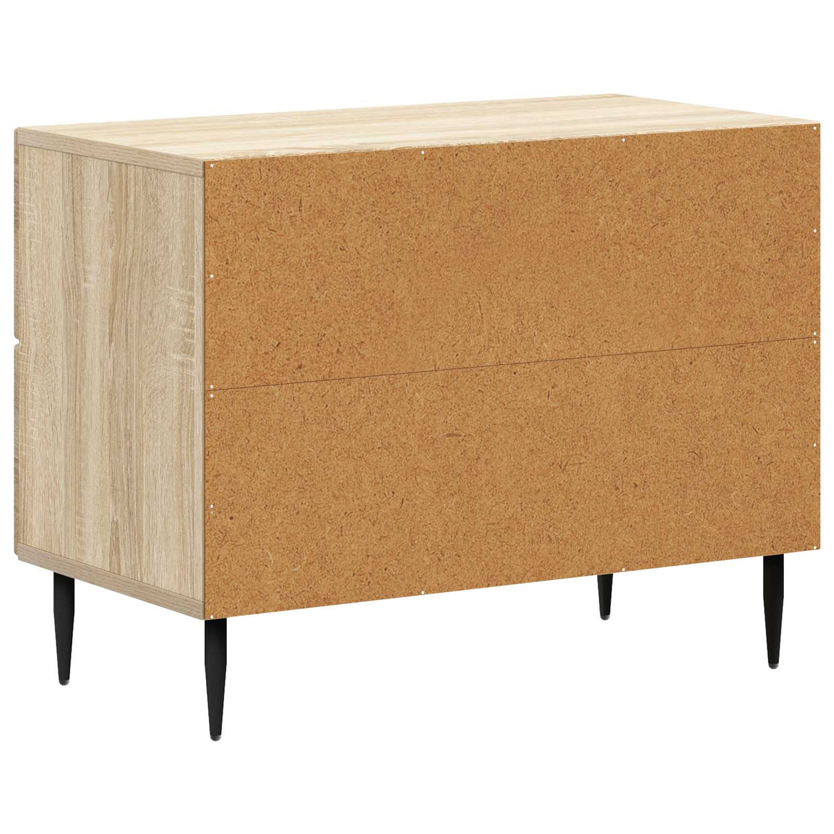 vidaXL Nachtkastje met lade Zwart 62 x 34,5 x 47,5 cm Bewerkt hout