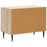 vidaXL Nachtkastje met lade Zwart 62 x 34,5 x 47,5 cm Bewerkt hout