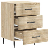 vidaXL Nachtkastje met lade Zwart 43 x 41 x 66,5 cm Bewerkt hout