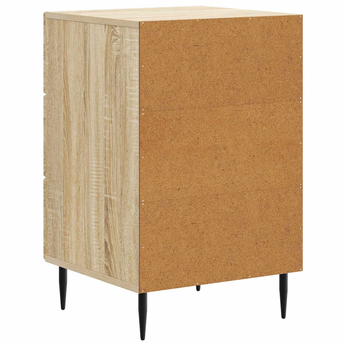 vidaXL Nachtkastje met lade Zwart 43 x 41 x 66,5 cm Bewerkt hout