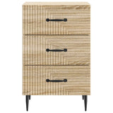 vidaXL Nachtkastje met lade Zwart 43 x 41 x 66,5 cm Bewerkt hout