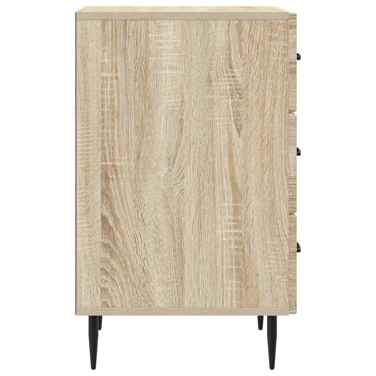 vidaXL Nachtkastje met lade Zwart 43 x 41 x 66,5 cm Bewerkt hout