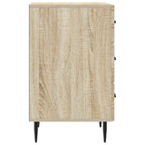 vidaXL Nachtkastje met lade Zwart 43 x 41 x 66,5 cm Bewerkt hout