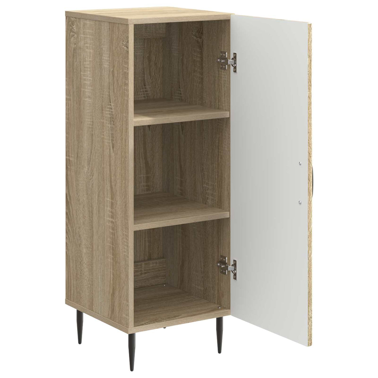 vidaXL Dressoir Zwart 33 x 34,5 x 89,5 cm Bewerkt hout