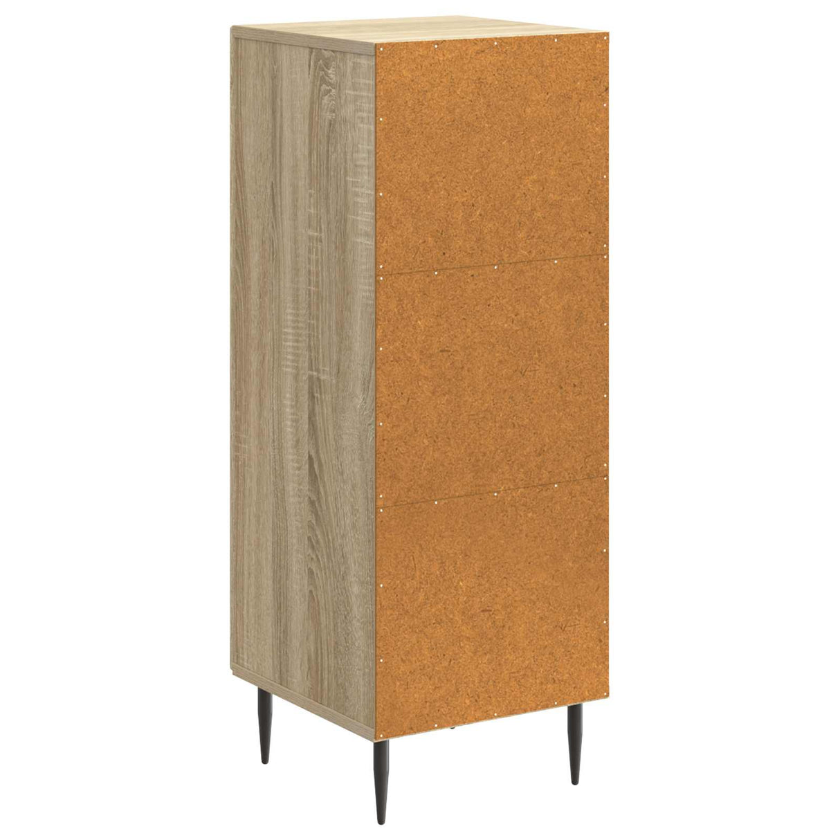 vidaXL Dressoir Zwart 33 x 34,5 x 89,5 cm Bewerkt hout