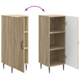 vidaXL Dressoir Zwart 33 x 34,5 x 89,5 cm Bewerkt hout