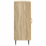vidaXL Dressoir Zwart 33 x 34,5 x 89,5 cm Bewerkt hout