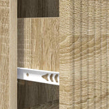 vidaXL Ladekast Zwart 33 x 34,5 x 89,5 cm Bewerkt hout