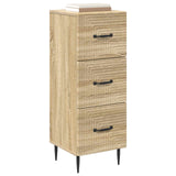 vidaXL Ladekast Zwart 33 x 34,5 x 89,5 cm Bewerkt hout