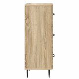 vidaXL Ladekast Zwart 33 x 34,5 x 89,5 cm Bewerkt hout