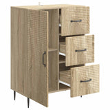 vidaXL Sideboard with Drawer Black 66 x 34.5 x 89.5 cm Engineered Wood