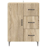 vidaXL Sideboard with Drawer Black 66 x 34.5 x 89.5 cm Engineered Wood