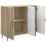 vidaXL Dressoir Zwart 89 x 34,5 x 80 cm Bewerkt hout