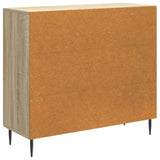 vidaXL Dressoir Zwart 89 x 34,5 x 80 cm Bewerkt hout
