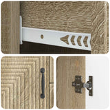 vidaXL Dressoir met lade Zwart 89 x 34,5 x 60 cm Bewerkt hout