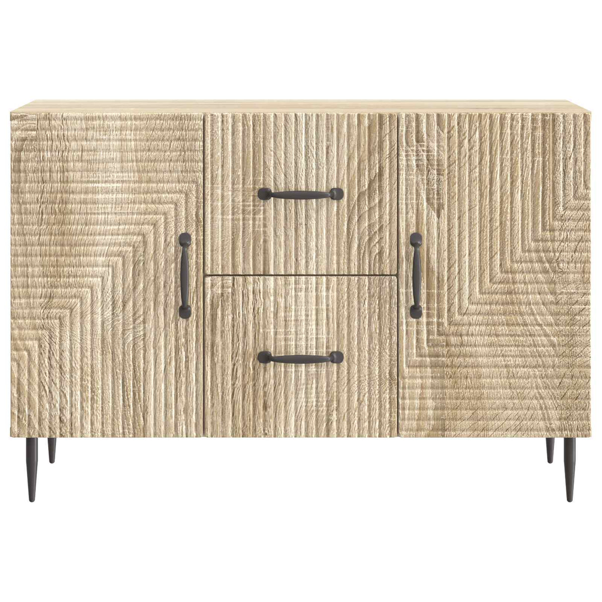 vidaXL Dressoir met lade Zwart 89 x 34,5 x 60 cm Bewerkt hout