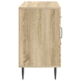 vidaXL Dressoir met lade Zwart 89 x 34,5 x 60 cm Bewerkt hout