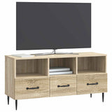 vidaXL TV Kast met lade Zwart 102 x 34,5 x 50 cm Bewerkt hout