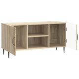 vidaXL TV Kast Zwart 102 x 34,5 x 50 cm Bewerkt hout