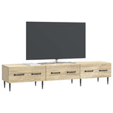 vidaXL TV Kast met lade Zwart 147 x 34,5 x 30 cm Bewerkt hout