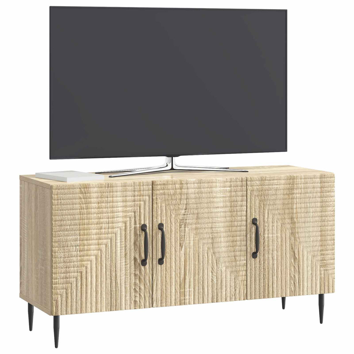 vidaXL TV Kast Zwart 99 x 34,5 x 50 cm Bewerkt hout