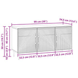 vidaXL TV Kast Zwart 99 x 34,5 x 50 cm Bewerkt hout
